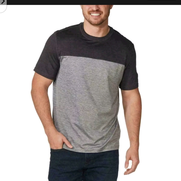 NWT G.H Bass & Co. Crew Neck Short Sleeve T-Shirt w/Moisture Wicking Size M Grey - Picture 2 of 6